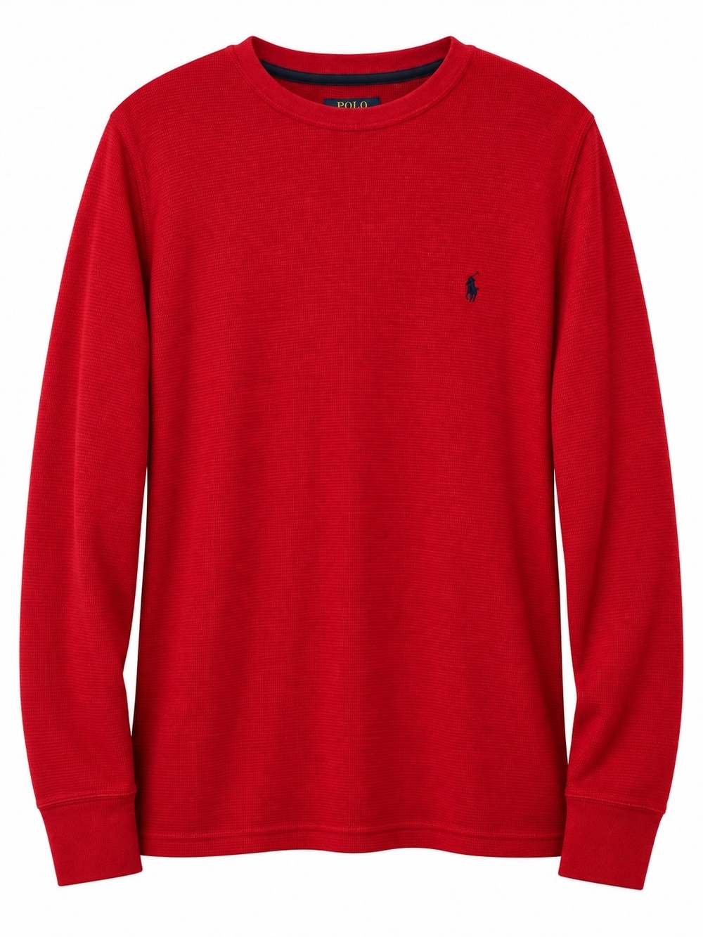 Polo Ralph Lauren Men’s XL Red Waffle Knit Thermal Long Sleeve Shirt Pony